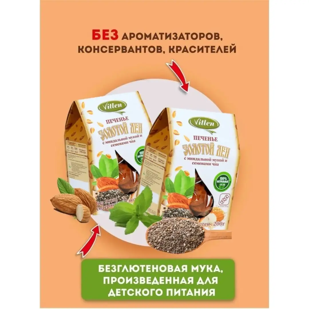 Печенье с миндальной мукой и семенами чиа, изображение 3