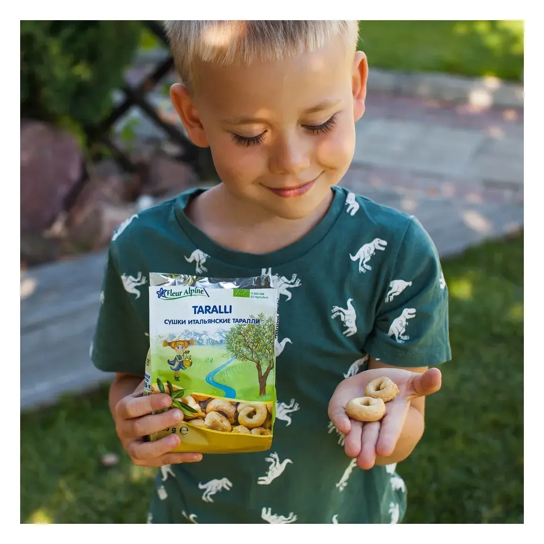 Сушки итальянские Таралли Fleur Alpine на оливковом масле первого холодного отжима для всей семьи, 125 г, изображение 10
