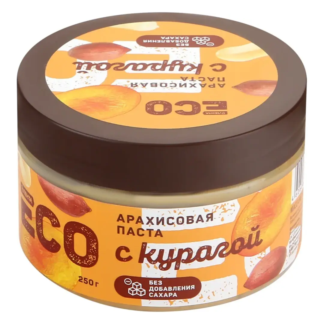ЛЕНТА EСО Паста арахисовая с курагой, 250 г - 5 шт.