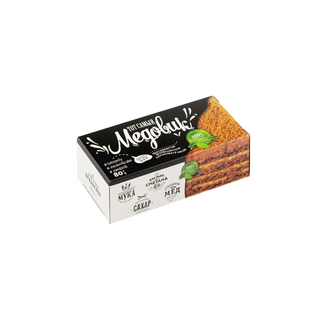 Торт слоеный "Медовик" Кондитерская Прохорова, 80г