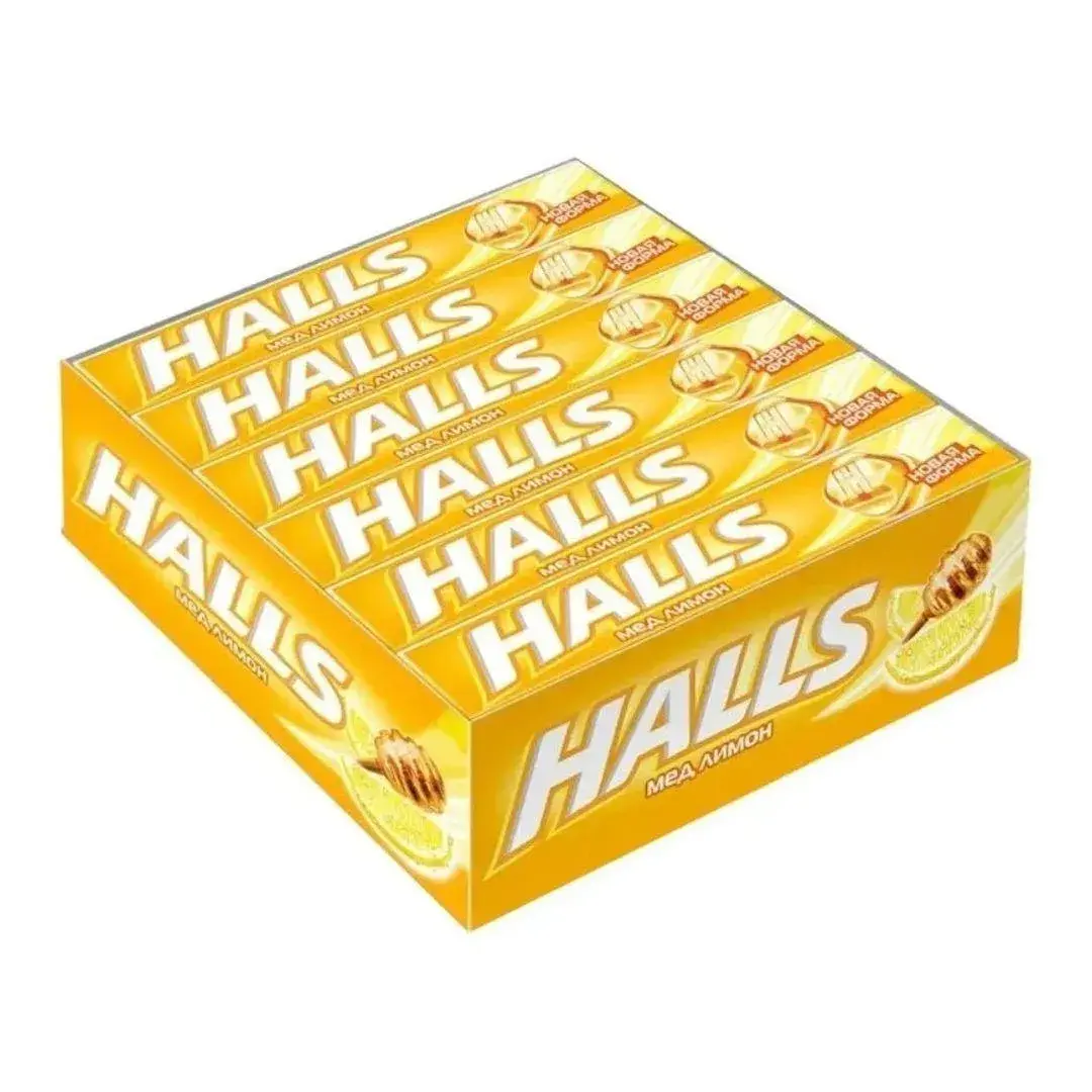 Карамель леденцовая HALLS Мед и лимон, 25 г - 20 шт.