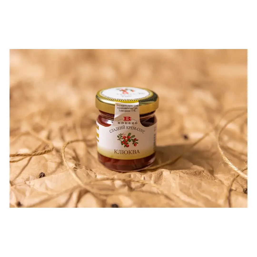 Сладкий крем-соус из клюквы 40г Brezzo