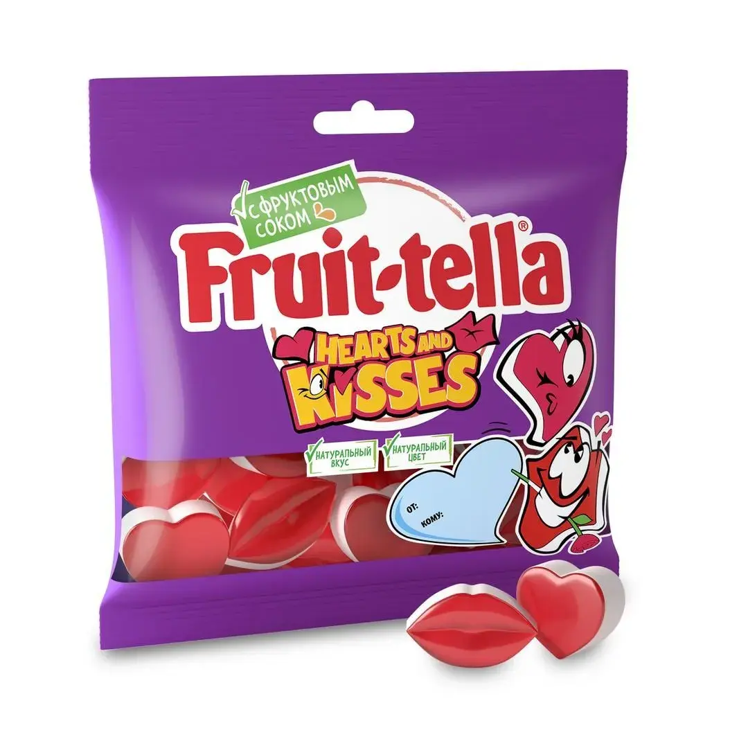 Мармелад жевательный Fruittella «Hearts and kisses», 100 г