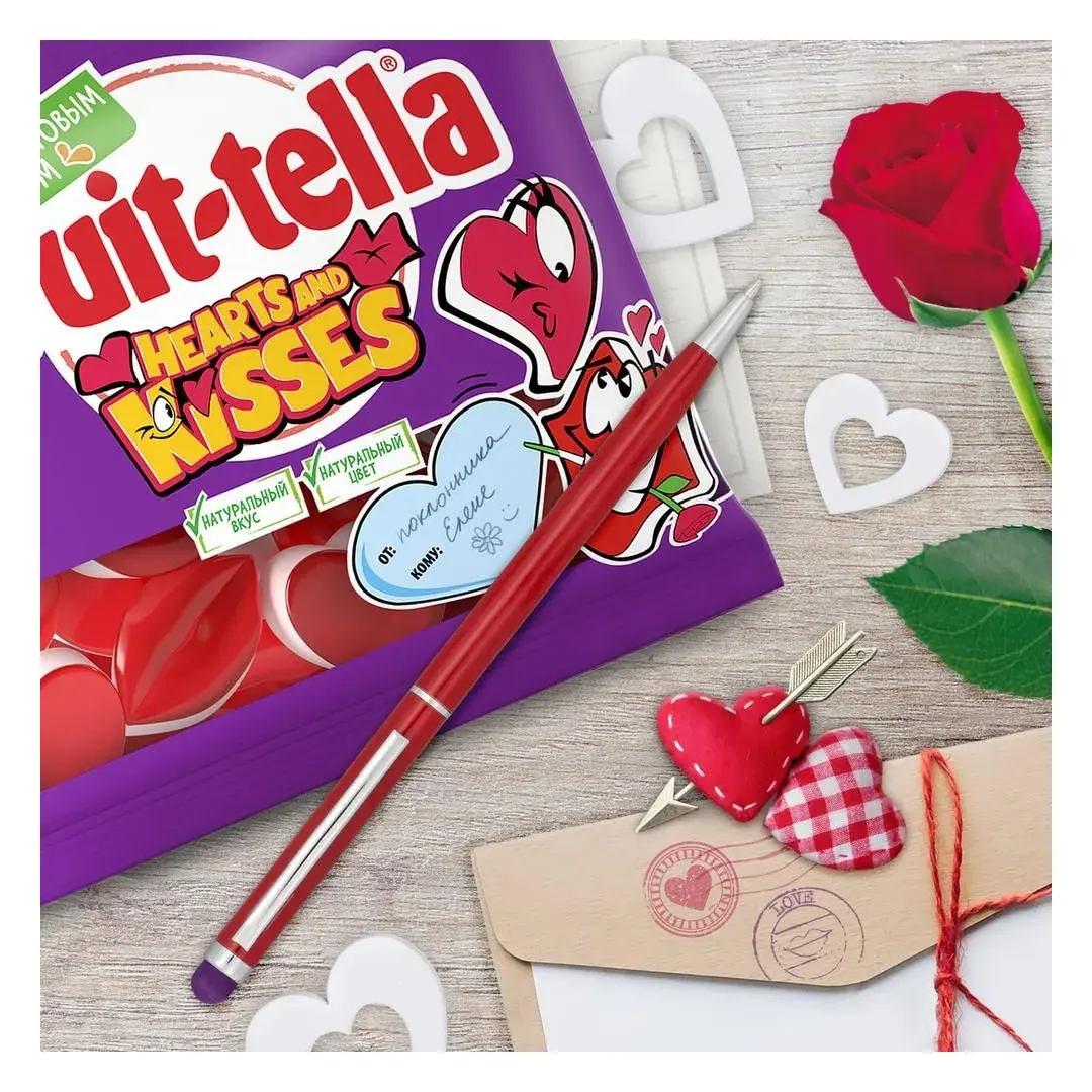 Мармелад жевательный Fruittella «Hearts and kisses», 100 г, изображение 3