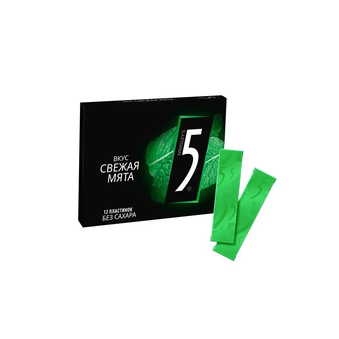 Жевательная резинка Wrigley's 5 Electro Свежая мята, без сахара, 31,2 г