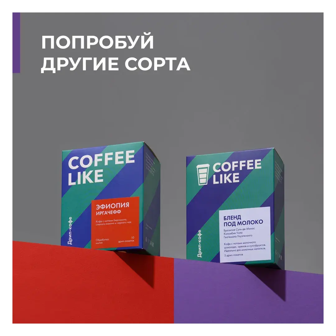 Дрип кофе в пакетах молотый COFFEE LIKE средней обжарки, 5 шт. Бразилия Суль-Де-Минас, вкус ореховой пасты, молочного шоколада и цитруса, изображение 5