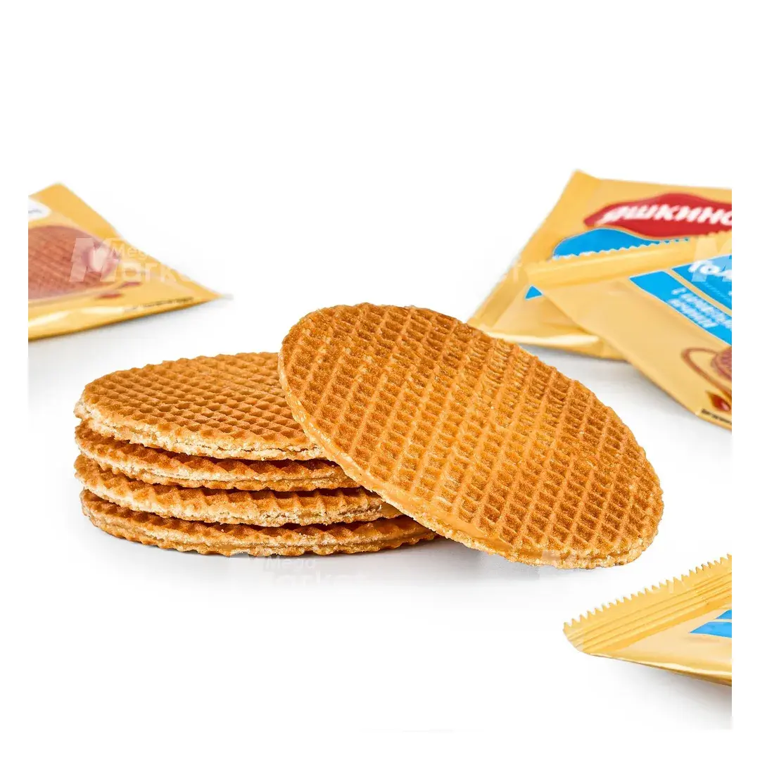 Вафли Голландские с карамельной начинкой 16 шт по 36 г ТМ Яшкино, изображение 4