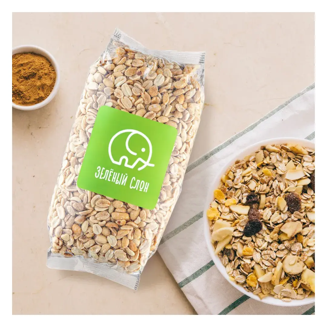 Арахис жареный соленый . Орехи Зеленый Слон 1 кг, изображение 4