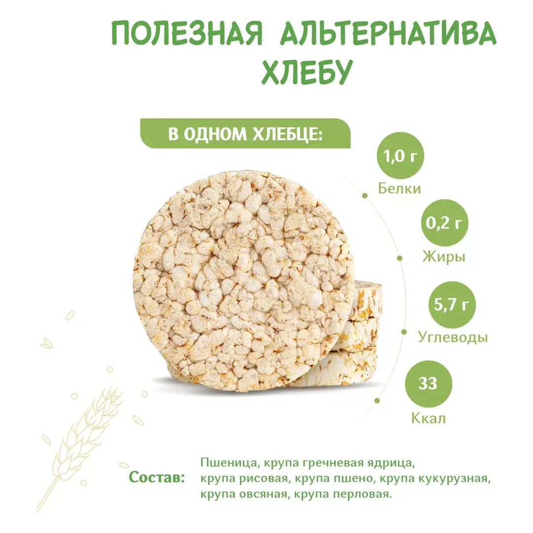 Хлебцы Dr. Korner 7 злаков, 100 г х 2 шт, изображение 3