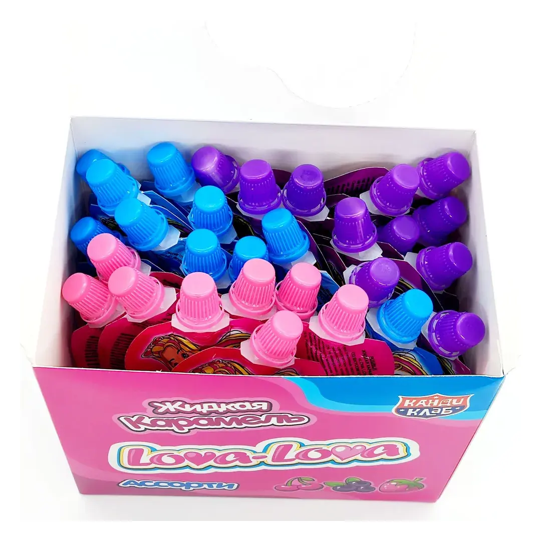 Жидкая конфета Lova - Lova ассорти, 1 шт / 20 гр, блок / 30шт, Канди Клаб жидкая карамель, изображение 4
