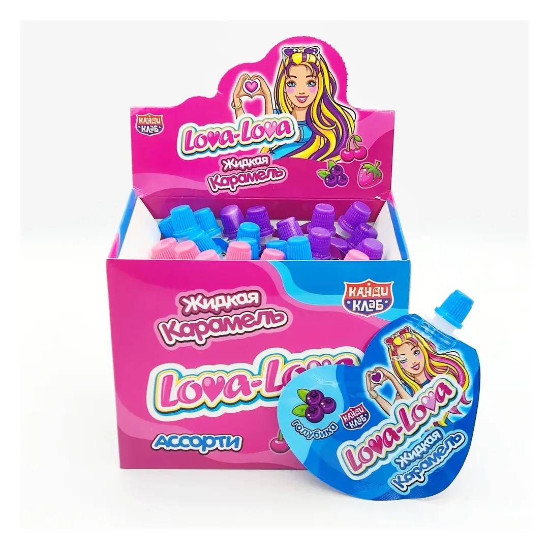 Жидкая конфета Lova - Lova ассорти, 1 шт / 20 гр, блок / 30шт, Канди Клаб жидкая карамель, изображение 5