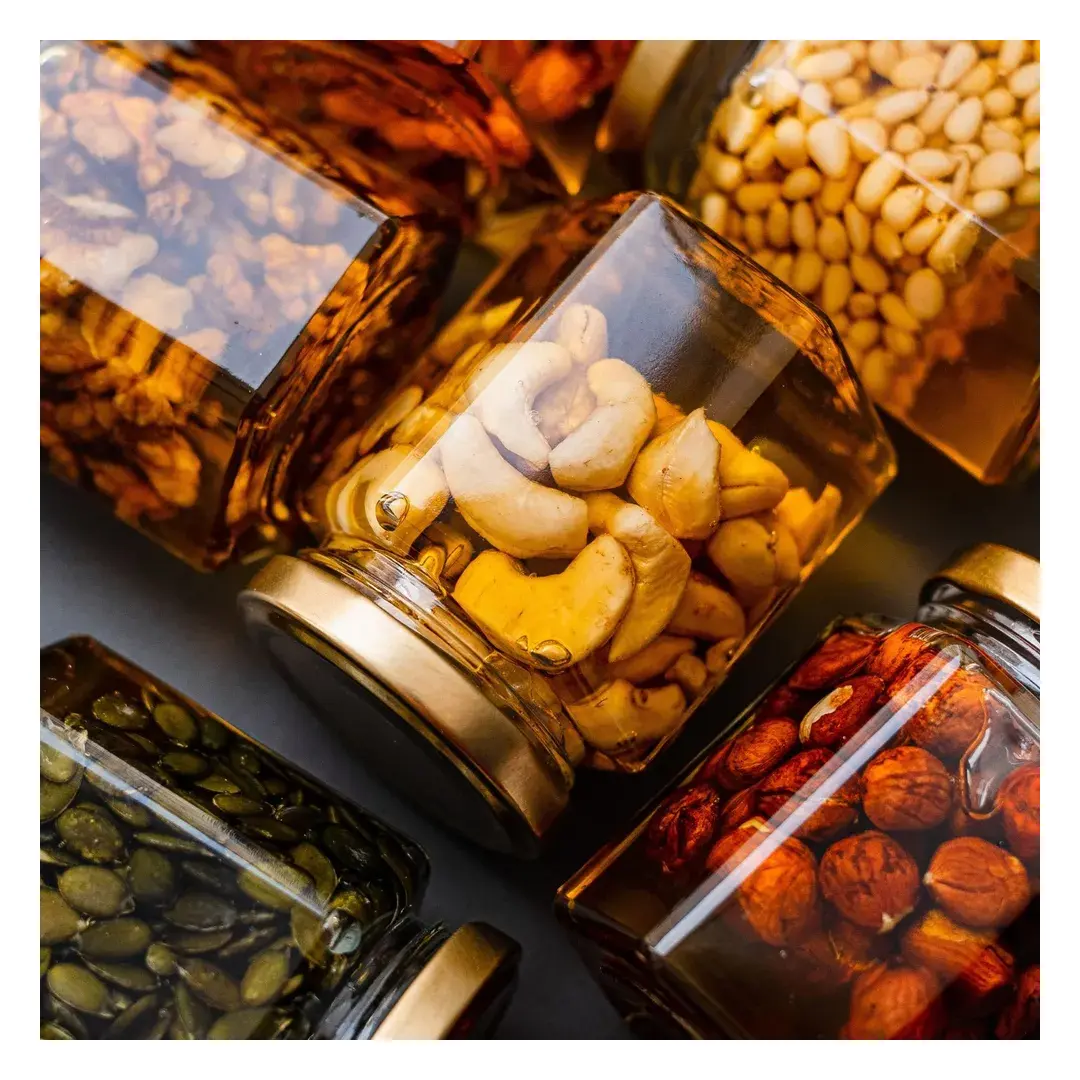 Набор Златоцвет из 6 оригинальных баночек с лавандовым медом и орехами, сладкий подарок, натуральный, изображение 2