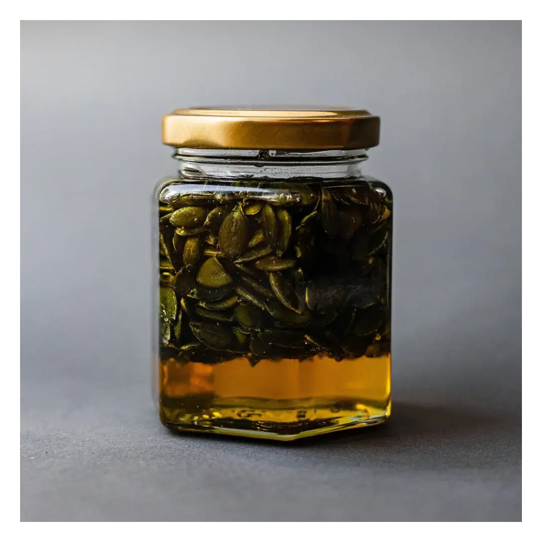 Набор Златоцвет из 6 оригинальных баночек с лавандовым медом и орехами, сладкий подарок, натуральный, изображение 9