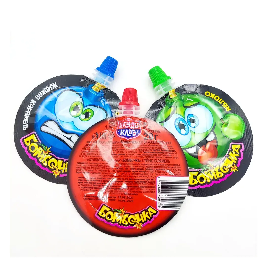 Жидкая конфета Бомбочка ассорти 1 шт / 20 гр, блок / 30шт, Канди Клаб, жидкая карамель, изображение 5