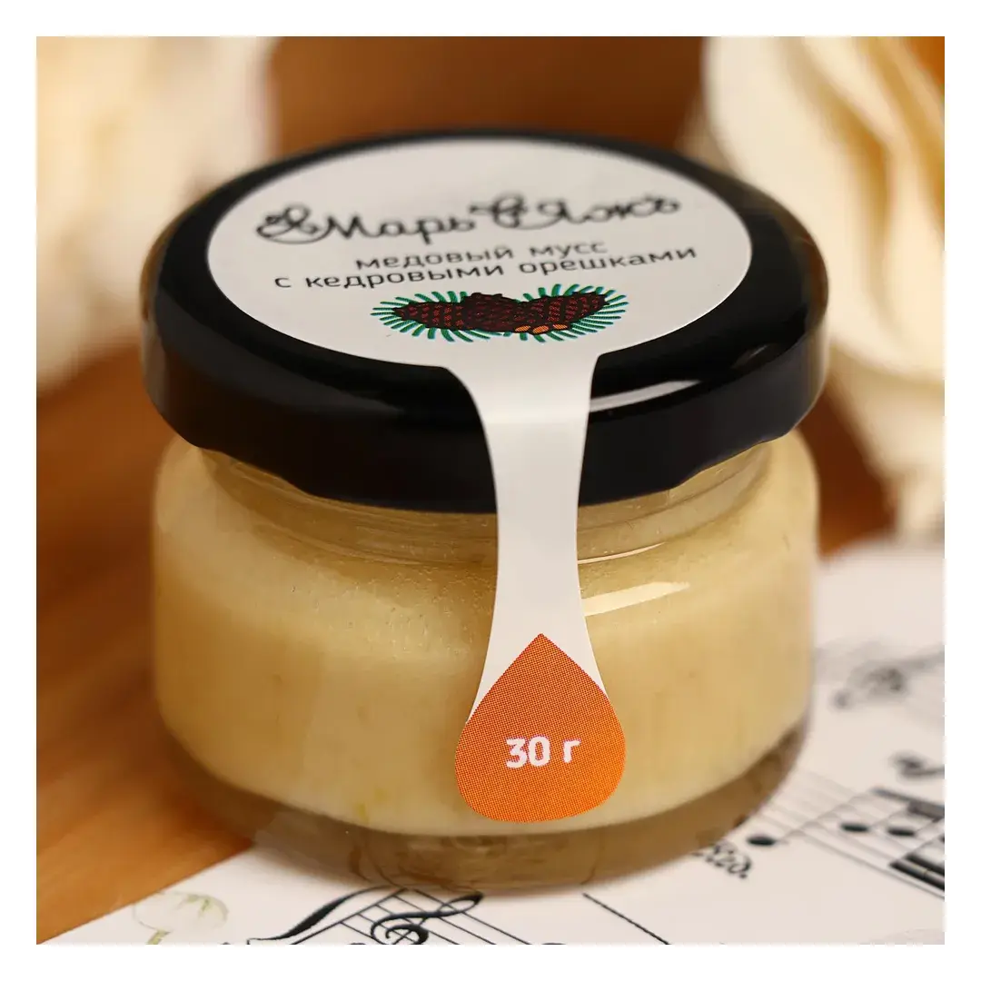 Медовый мусс, с кедровыми орешками, 30 г, изображение 2