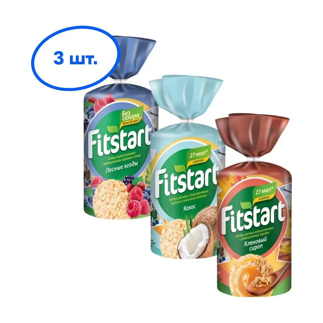 Хлебцы Fitstart Микс, 100 г х 3 шт