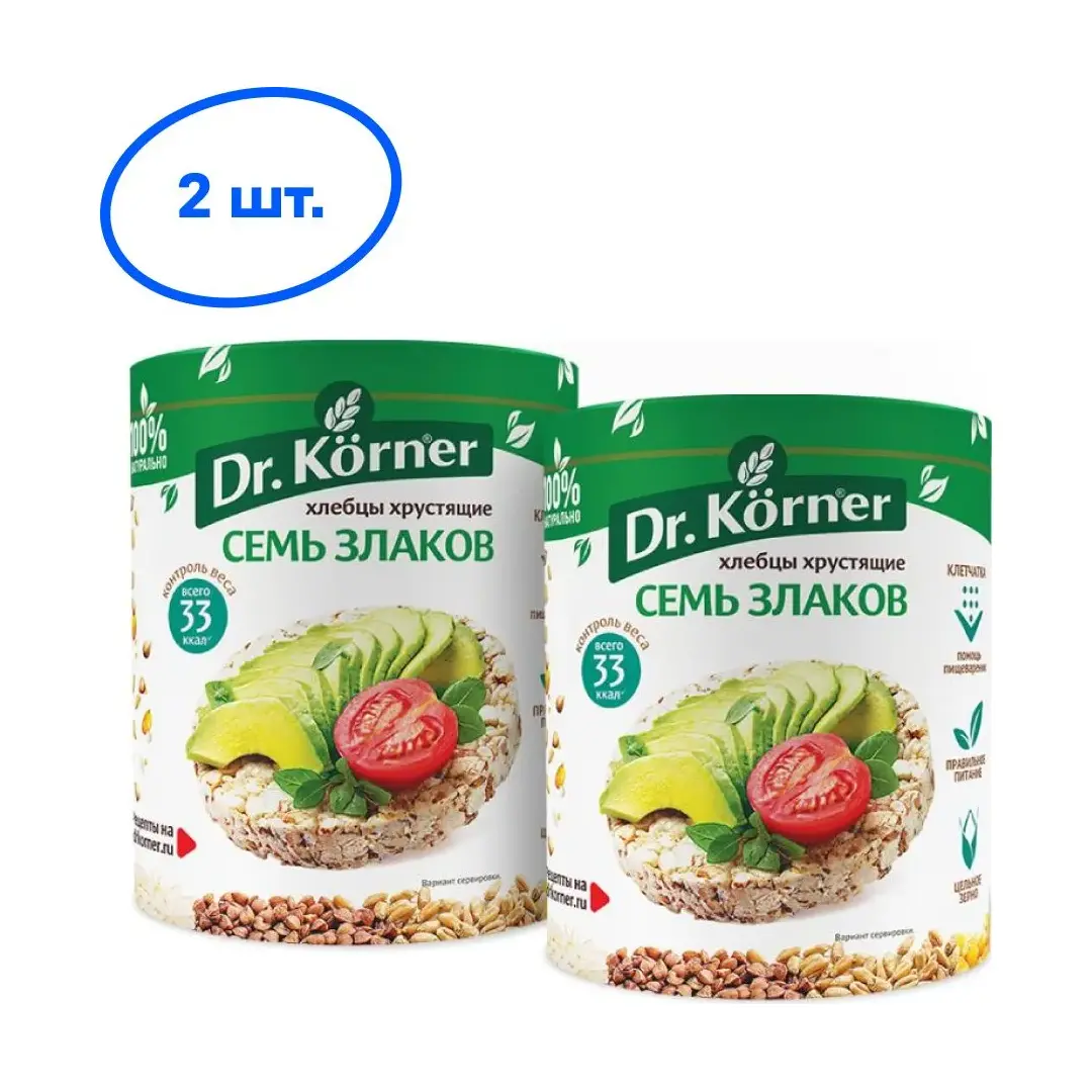 Хлебцы Dr. Korner 7 злаков, 100 г х 2 шт