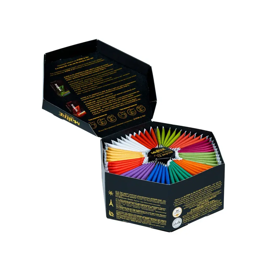 Чай в пакетиках ассорти Maitre de The Эксклюзивная коллекция, подарочный набор, 60 шт, изображение 3