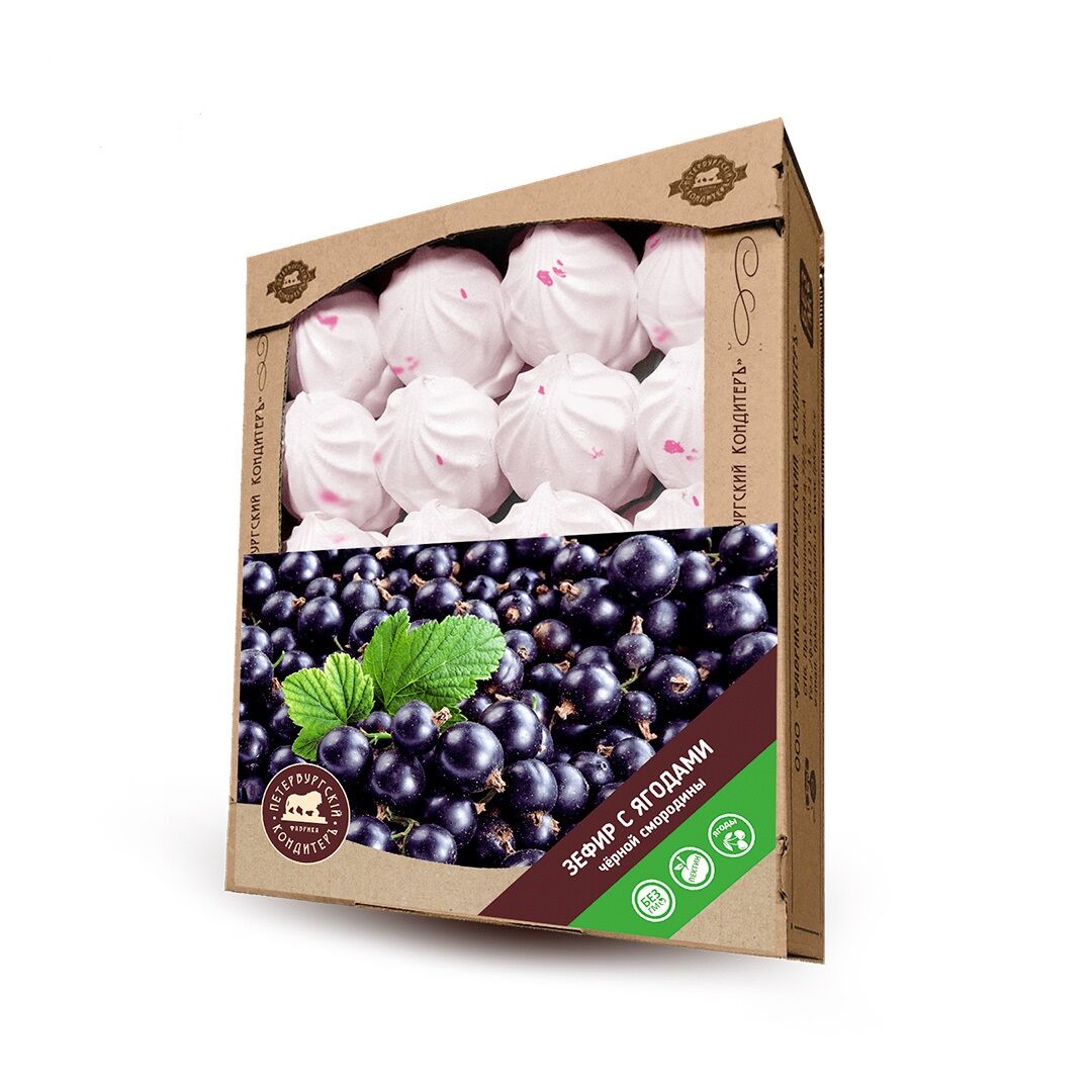Зефир с натуральными ягодами черной смородины 1000гр*4(телевизор), изображение 2