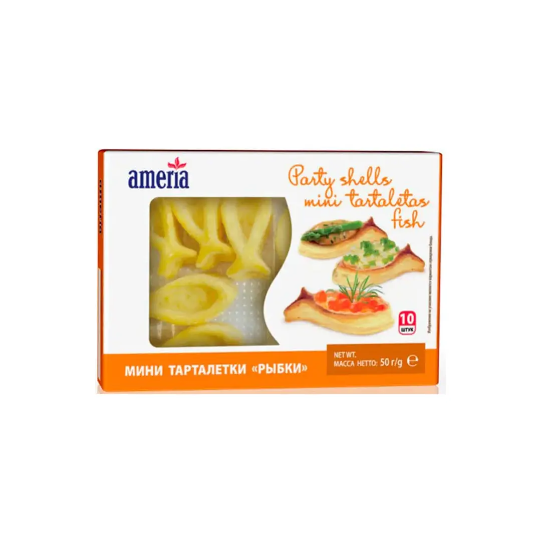 Тарталетки Ameria мини рыбки Mini vol au vents fish, 55 г, изображение 3