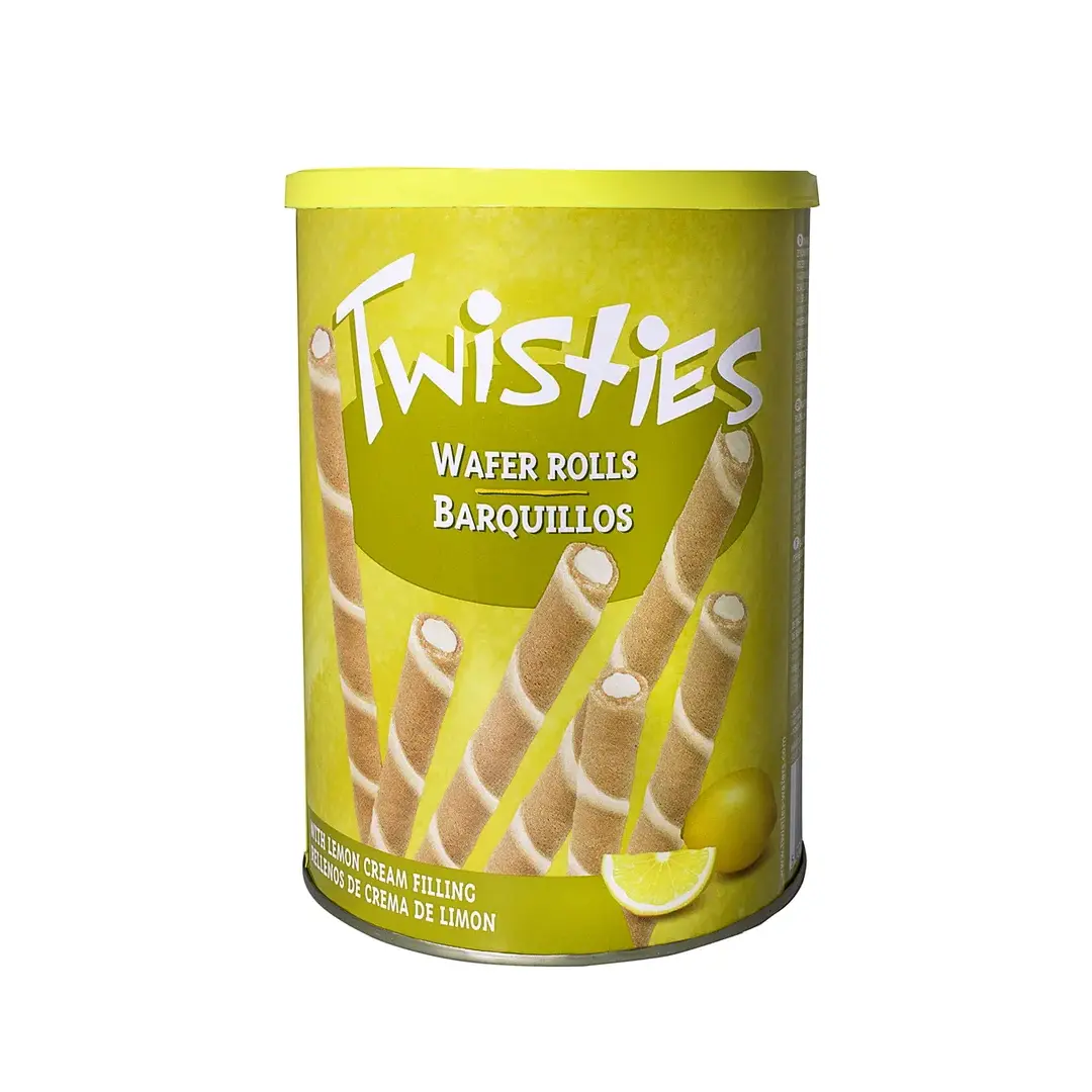 TWISTIES Вафельные трубочки с лимонным кремом ж/б 400 грамм Греция