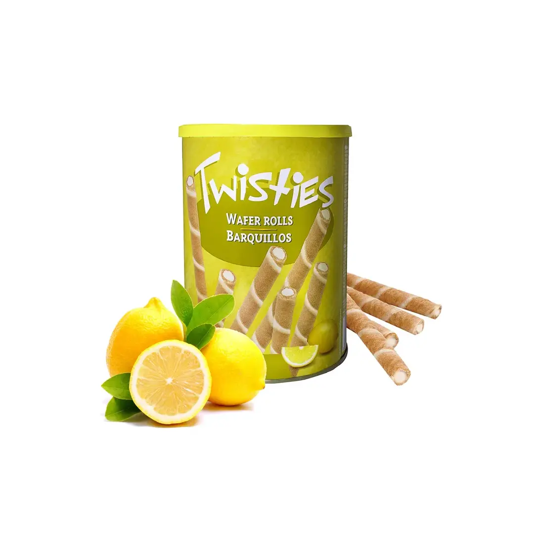 TWISTIES Вафельные трубочки с лимонным кремом ж/б 400 грамм Греция, изображение 2