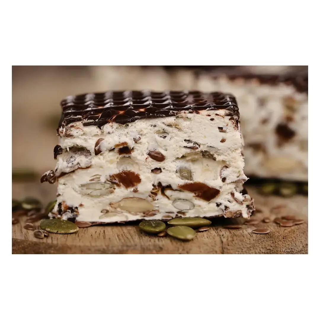 Нуга с шоколадным покрытием лён-тыквенные семечки-абрикос, Шоколадная мастерская Федорининой Ирины, 95г, изображение 3