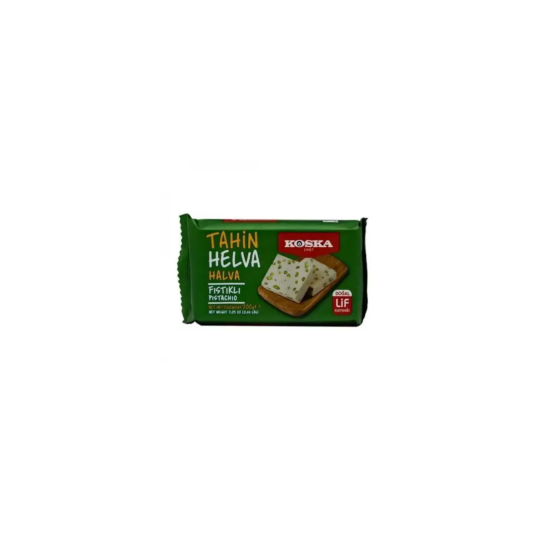 Халва кунжутная с фисташками, Koska TAHIN HALVA PISTACHIO, 200 г, изображение 2
