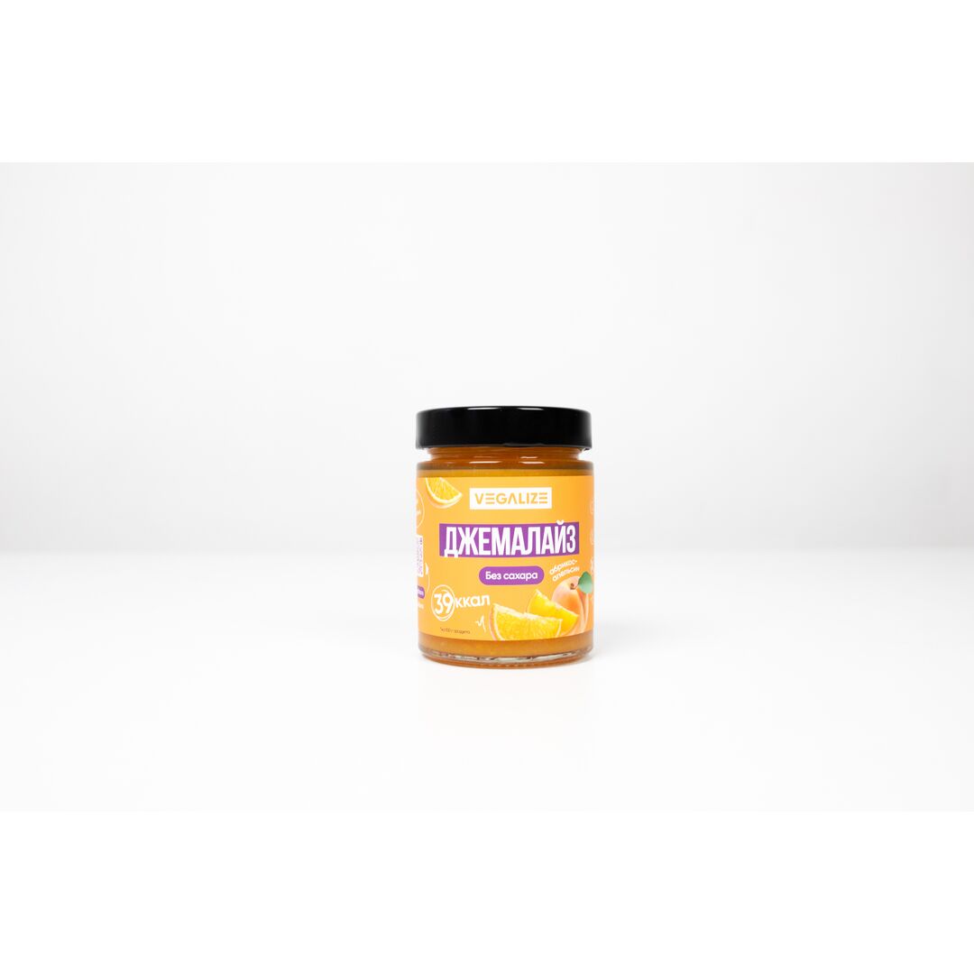 Джем, Джемалайз VEGALIZE, Абрикос-апельсин, без сахара, низкокалорийный, постный, фитнес-продукт, для похудения и здорового питания, изображение 10