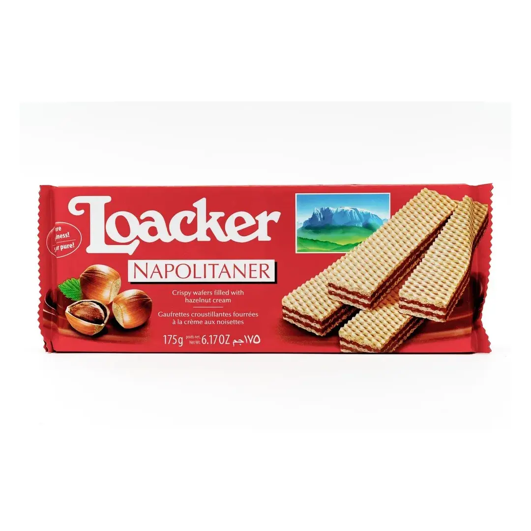 Вафли Loacker хрустящие с лесным орехом, 175г, 6 штук