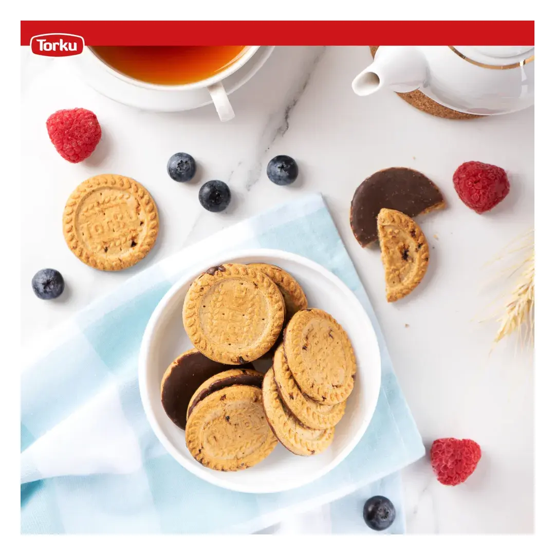 "Tam"/ Печенье из цельнозерновой муки в молочном шоколаде с лесными ягодами, 252 гр./ TORKU, изображение 3