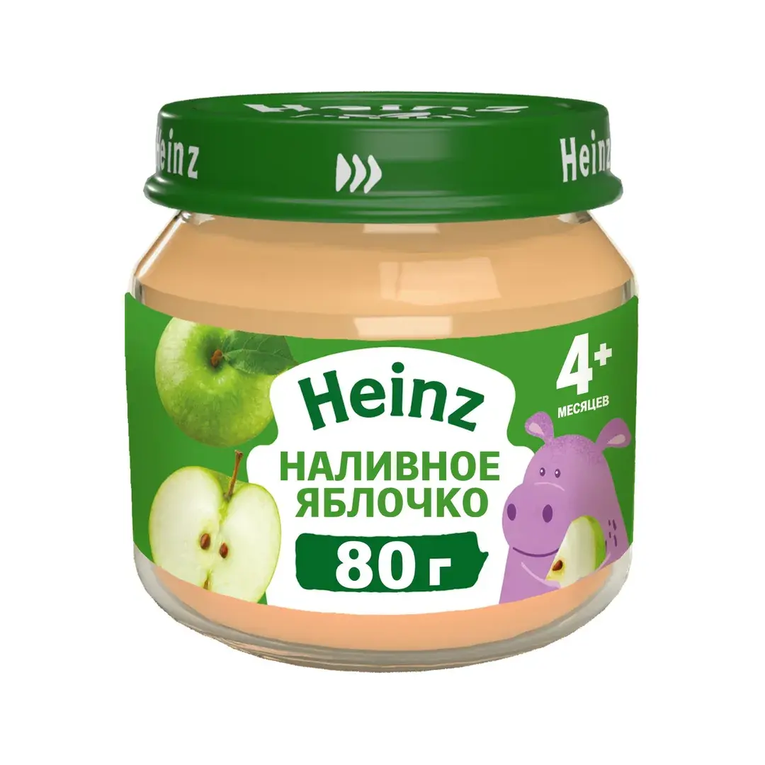 Пюре фруктовое Heinz с 4 месяцев, наливное яблочко, 80 г x 12, изображение 2