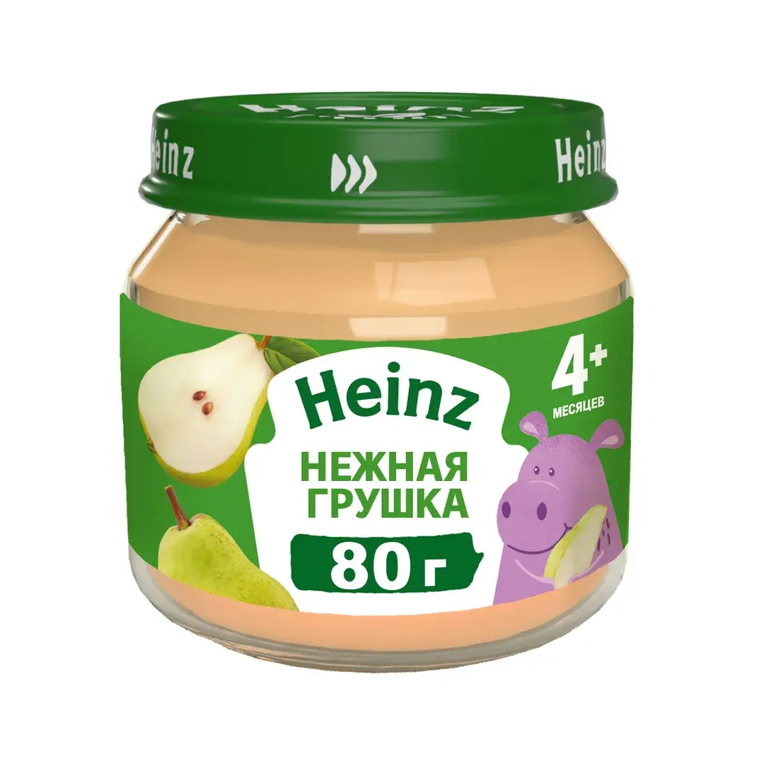 Пюре фруктовое Heinz с 4 месяцев, нежная грушка, 80 г x 12, изображение 2