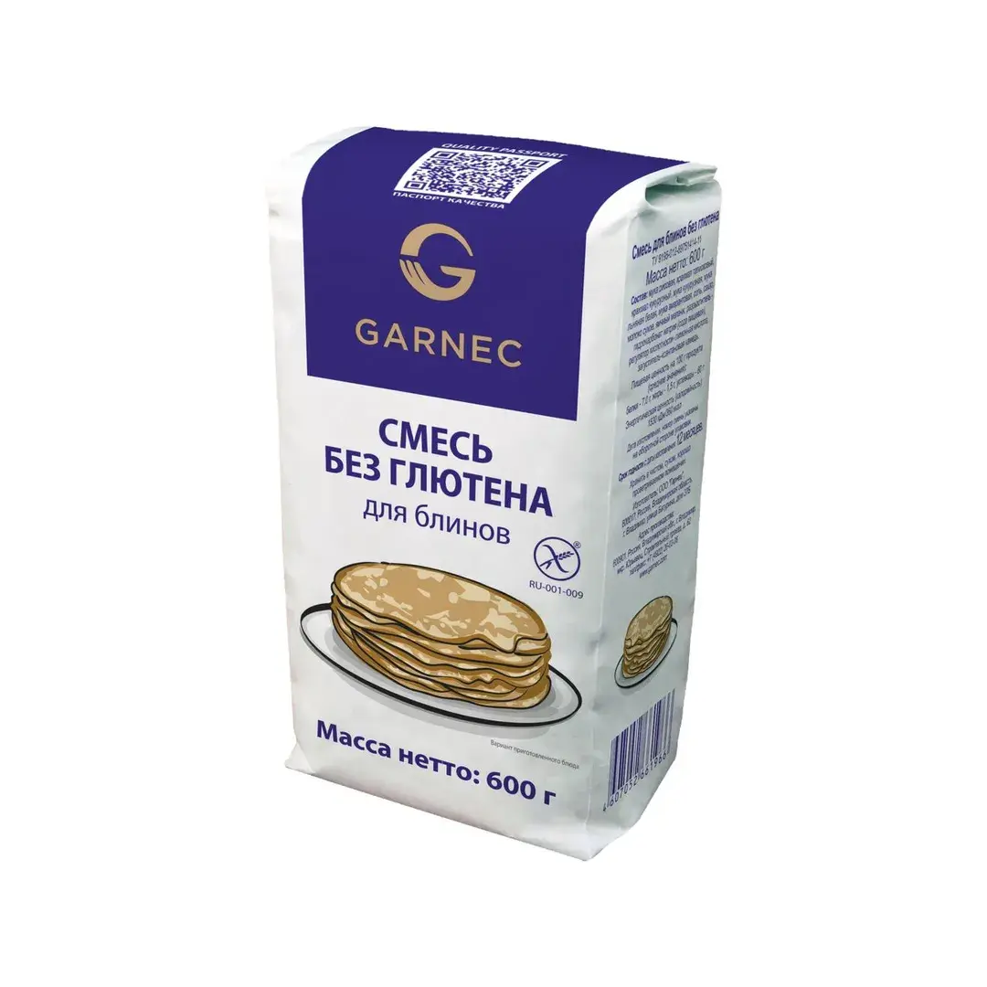 Смесь для приготовления Garnec Для блинов, без глютена, 600 г