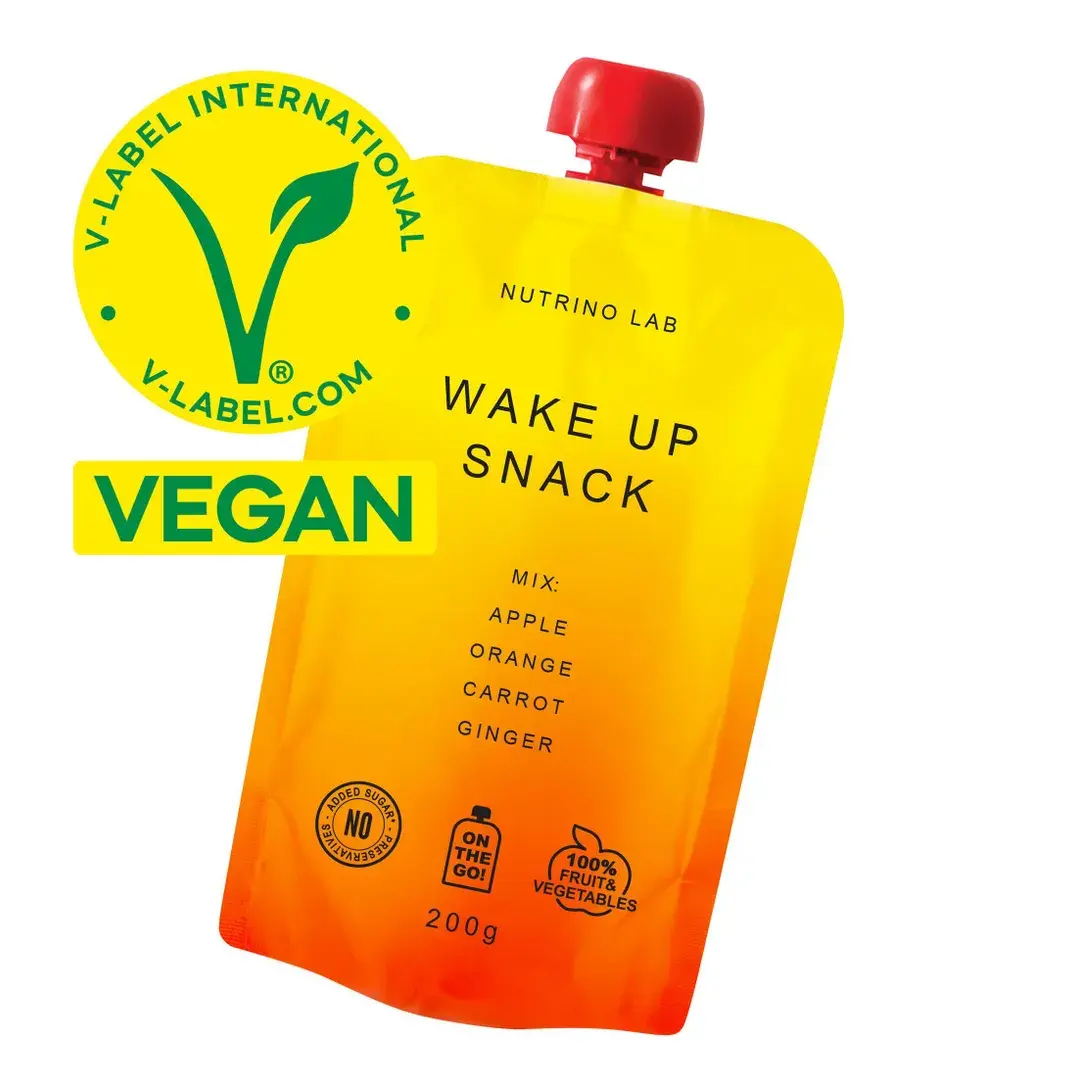 Nutrino Lab Пюре фруктовое Яблоко, апельсин и морковь с добавлением имбиря WAKE UP 200 гр*6, изображение 3