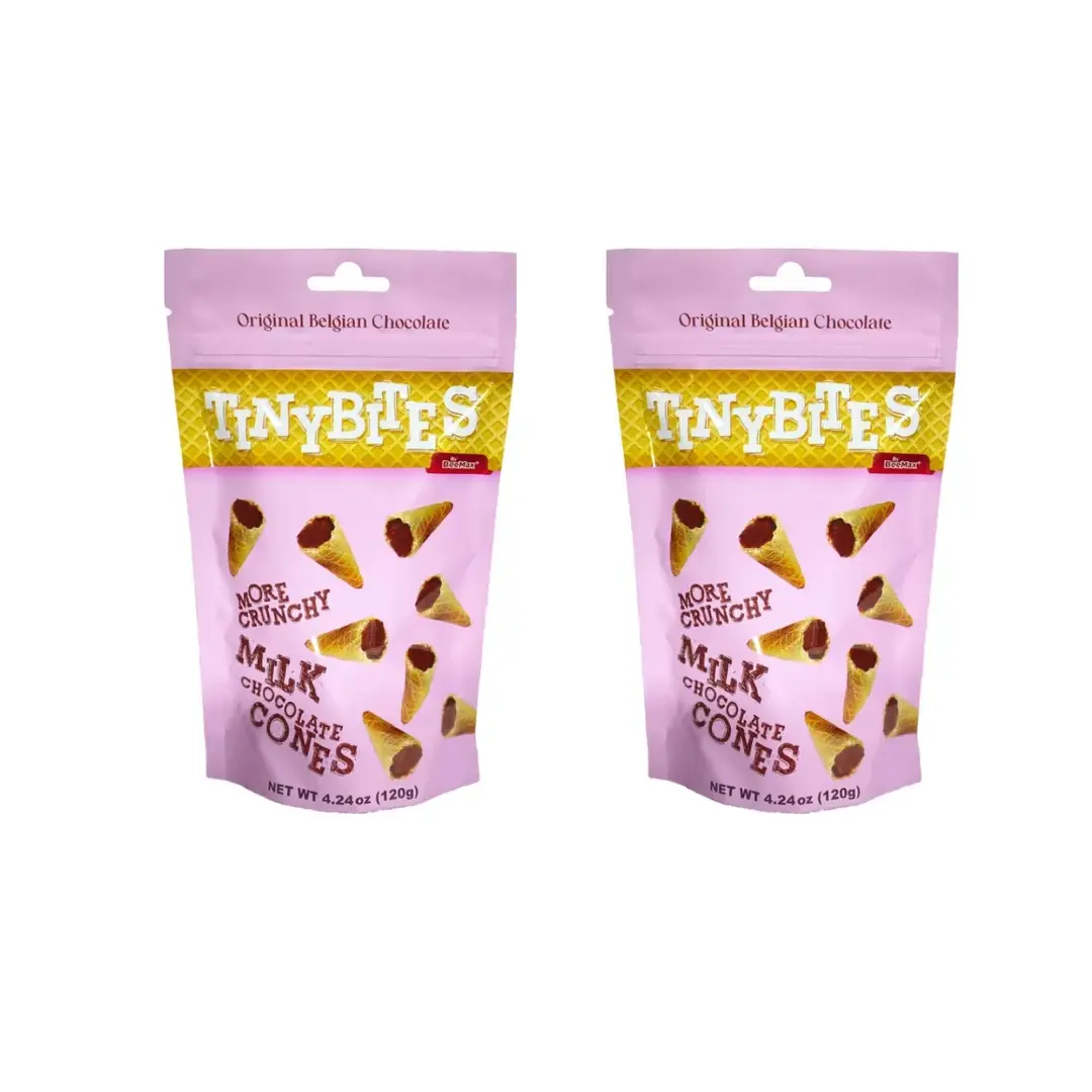 Конфеты вафельные BeeMax Tiny Bites Рожок вафельный с молочным шоколадом 120 г (2шт)