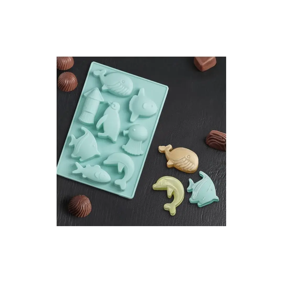 Форма для выпечки, Прямоугольная, 8 яч., 9.5 см x 14 см, 1 шт