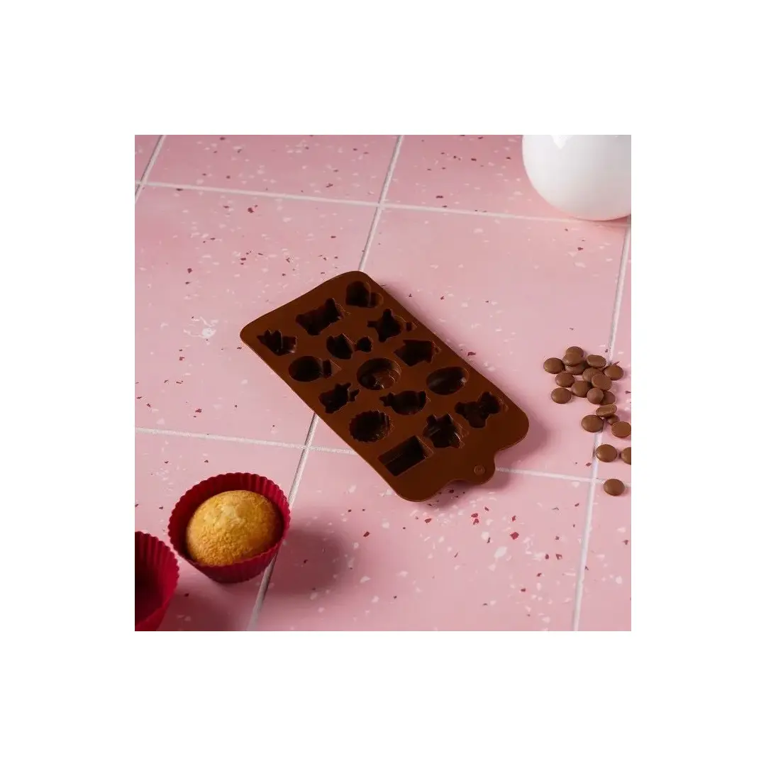 Форма для выпечки, Прямоугольная, 15 яч., 11 см x 14 см, 1 шт, изображение 6