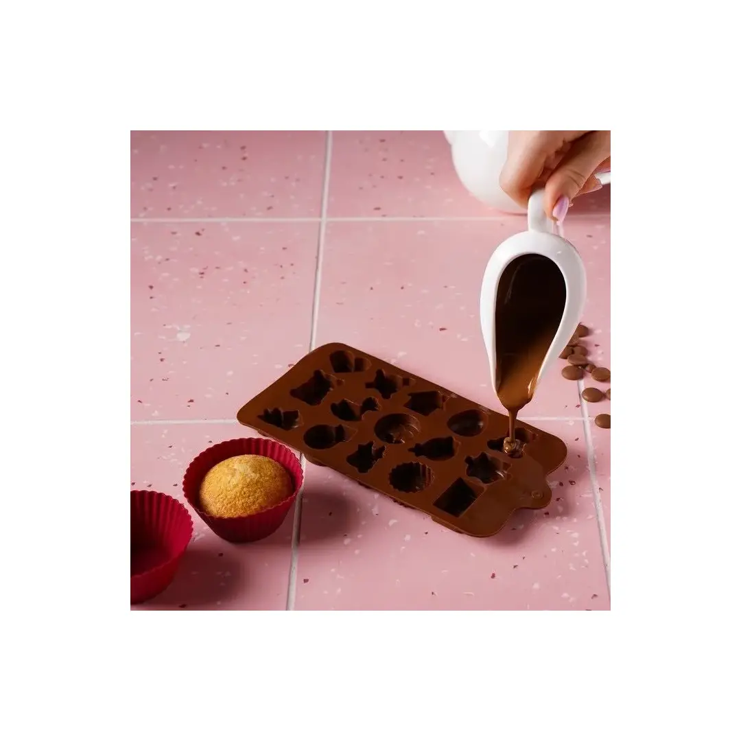 Форма для выпечки, Прямоугольная, 15 яч., 11 см x 14 см, 1 шт, изображение 5