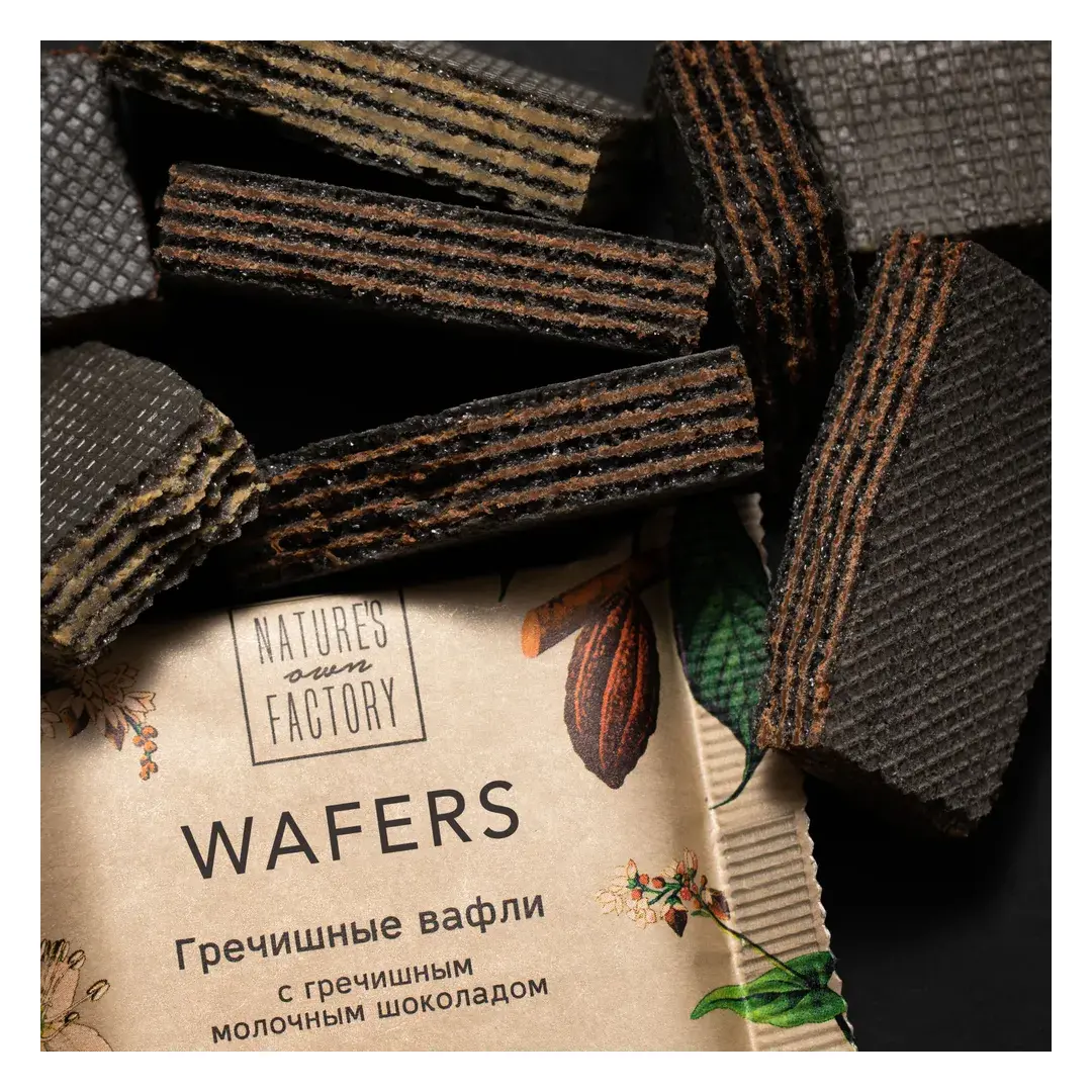 Гречишные вафли с молочным гречишным шоколадом Nature's own Factory, 18 штук по 20 г, изображение 2