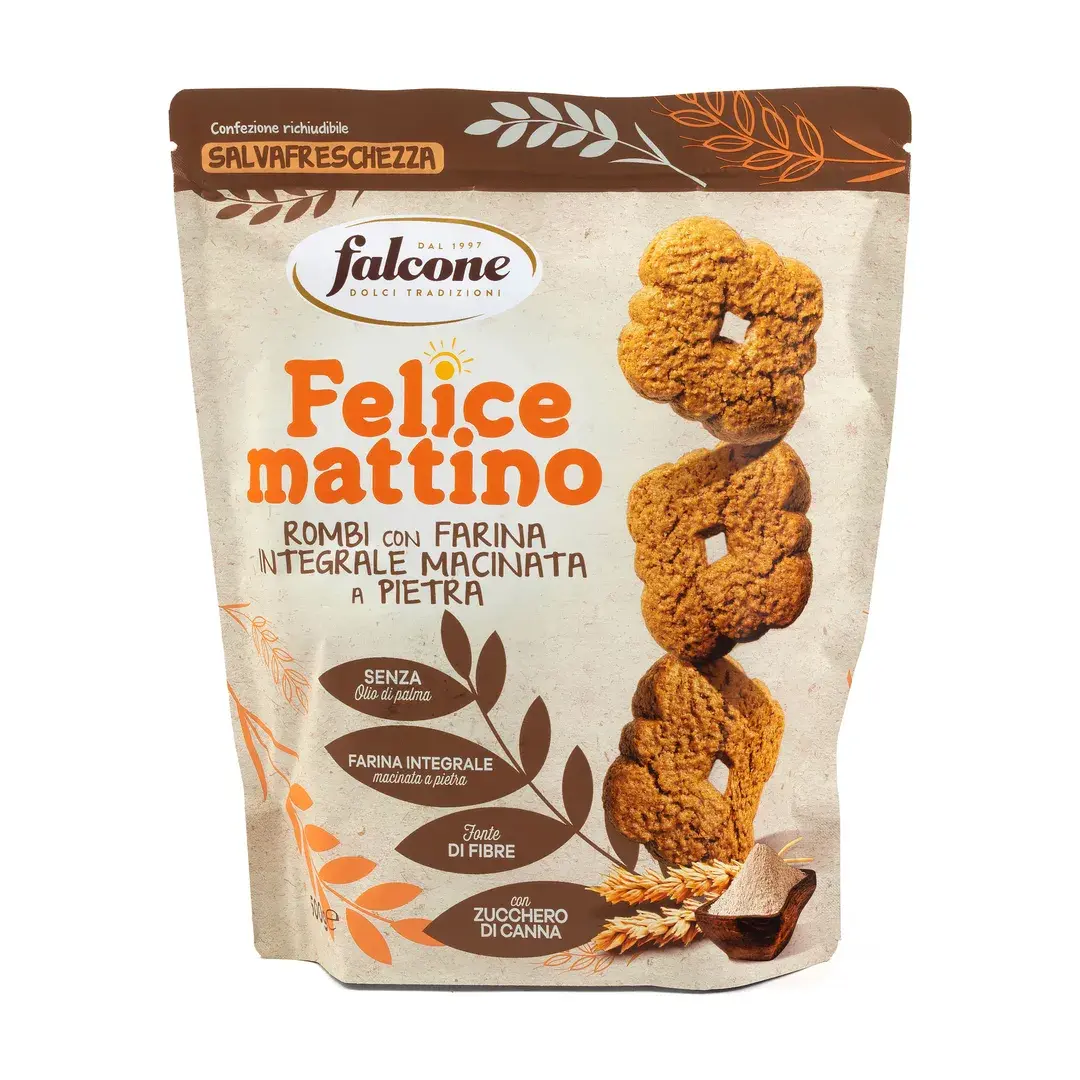 Печенье Falcone сдобное из цельнозерновой муки, 500г