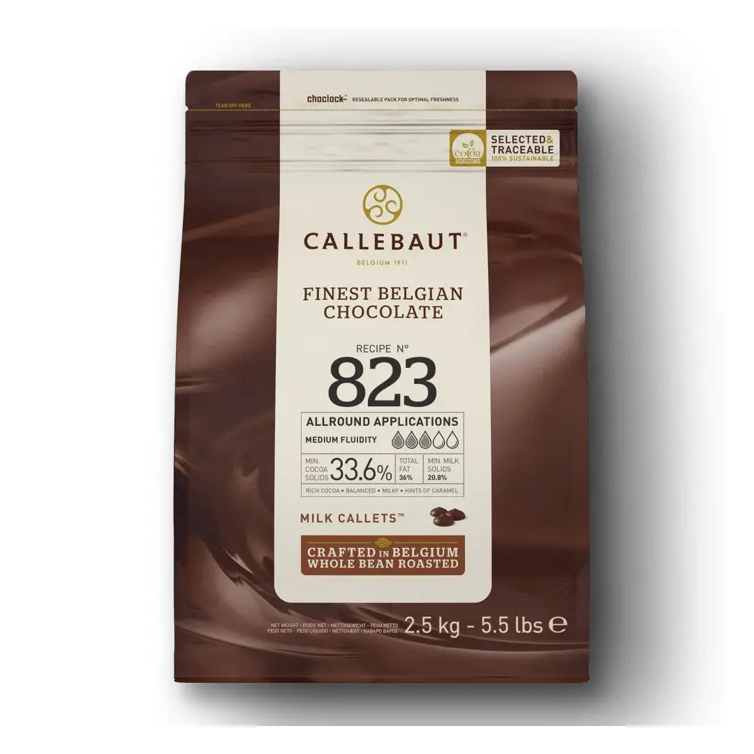Шоколад молочный Callebaut № 823 (Бельгия) 33% - 2,5 кг в каллетах, изображение 2