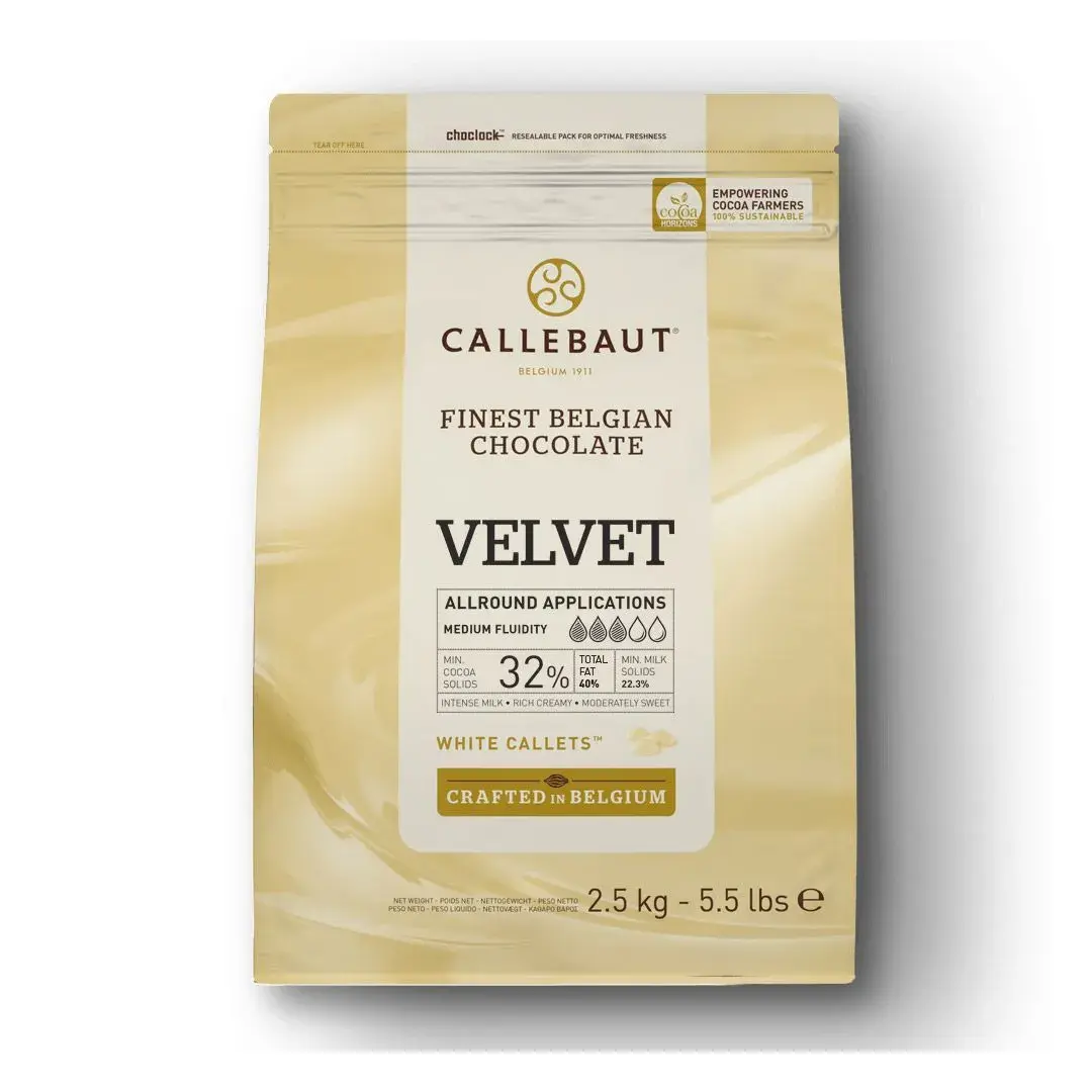 Шоколад белый Callebaut VELVET (Бельгия) 32% - 2,5 кг в каллетах, изображение 2