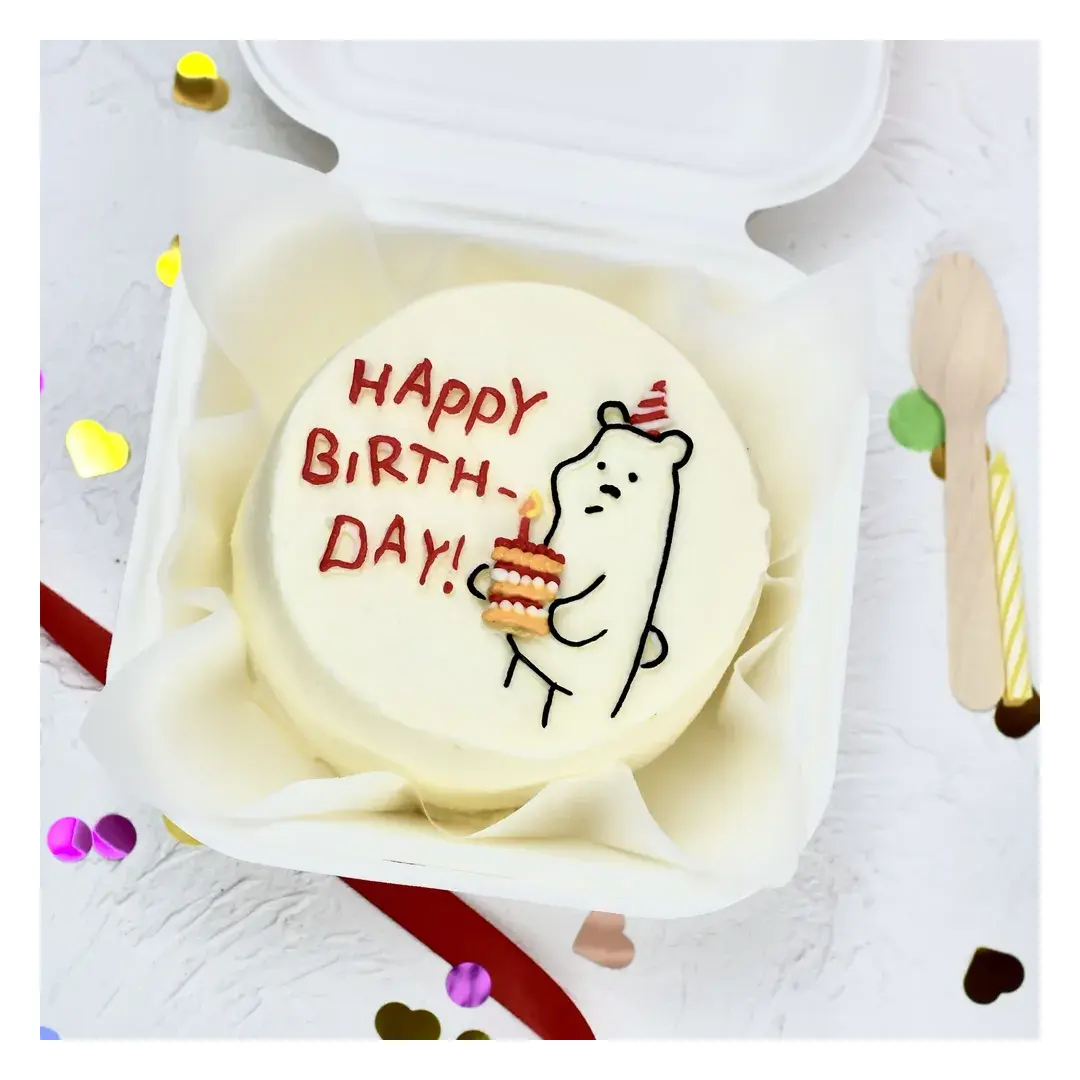 Бенто торт с мишкой Happy birthday