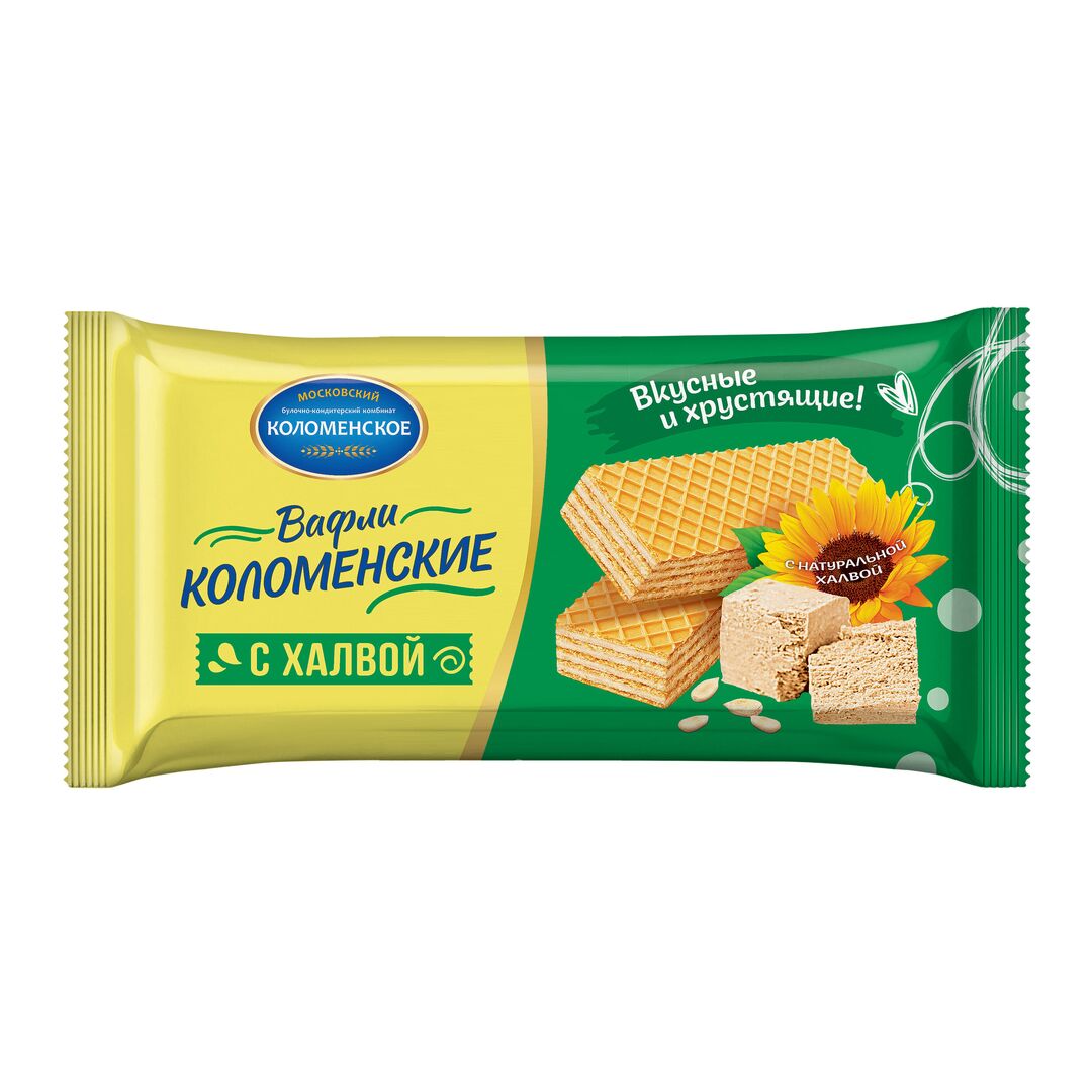Вафли КОЛОМЕНСКОЕ с халвой, 200 г - 10 упаковок