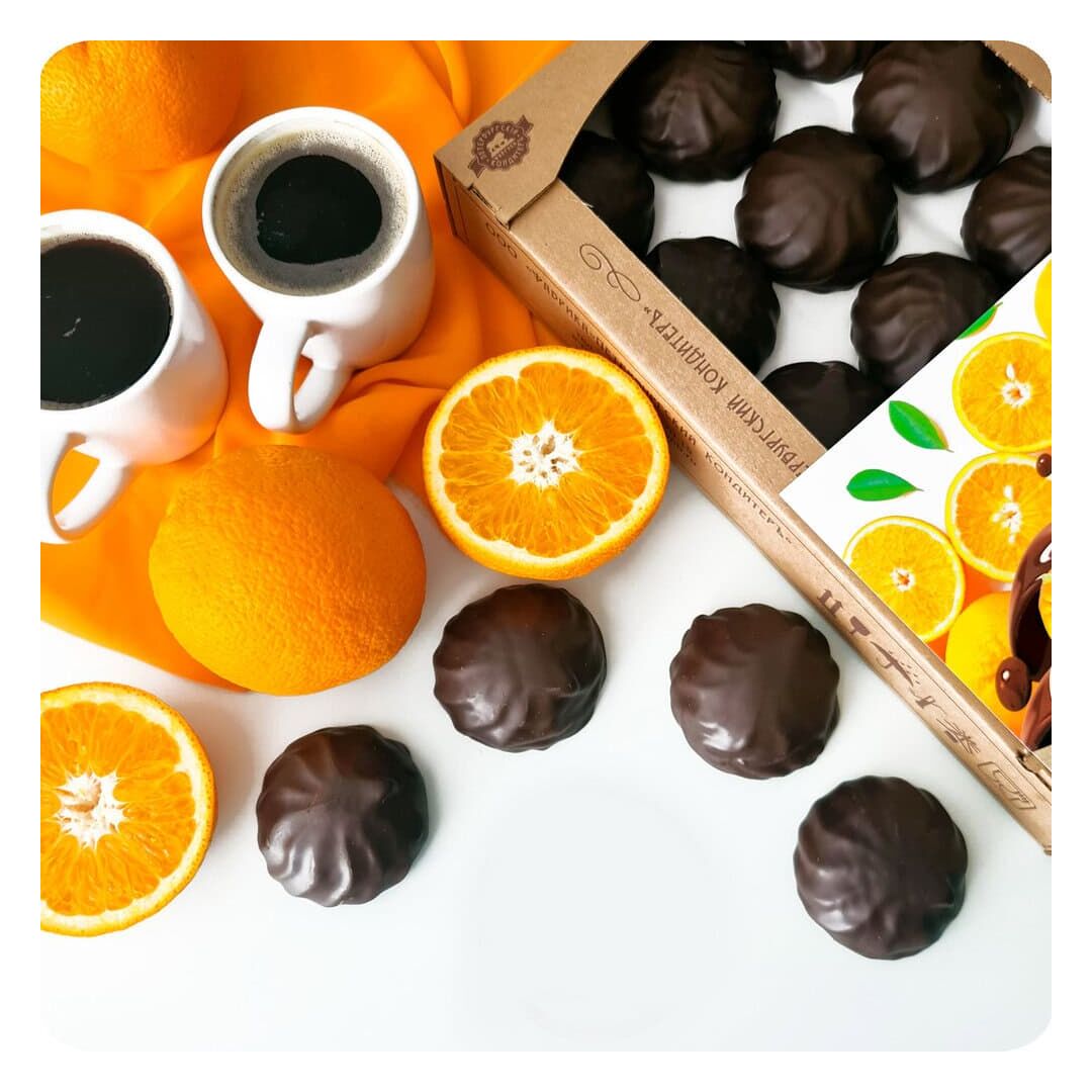 Зефир « Апельсин» в глазури со вкусом апельсина 1000 гр х 4 (телевизор), изображение 5