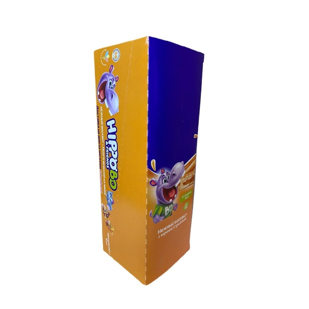 Бисквитное пирожное /НIPPO BO & friends / с вареной сгущенкой /12шт х 32 г./, изображение 3