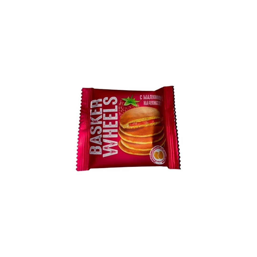ПАНКЕЙК с малиновой начинкой /пирожное/"Basker Wheels"/Яшкино/ 5шт Х 36г, изображение 2
