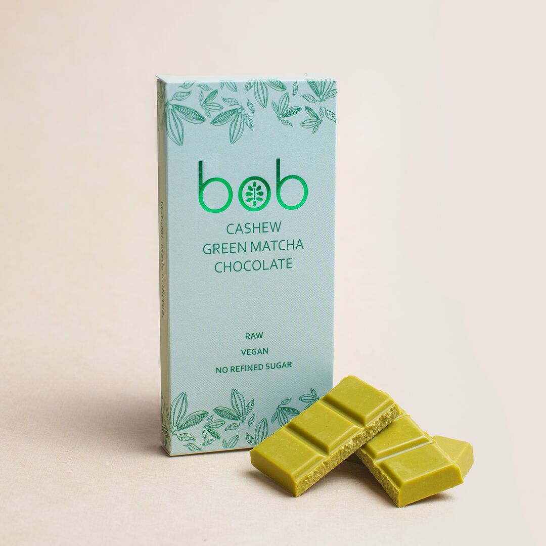 Натуральный шоколад без рафинированного сахара веганский без лактозы без сои без молока полезный bob "Матча" подарочный набор из 10 плиток по 50г, изображение 2