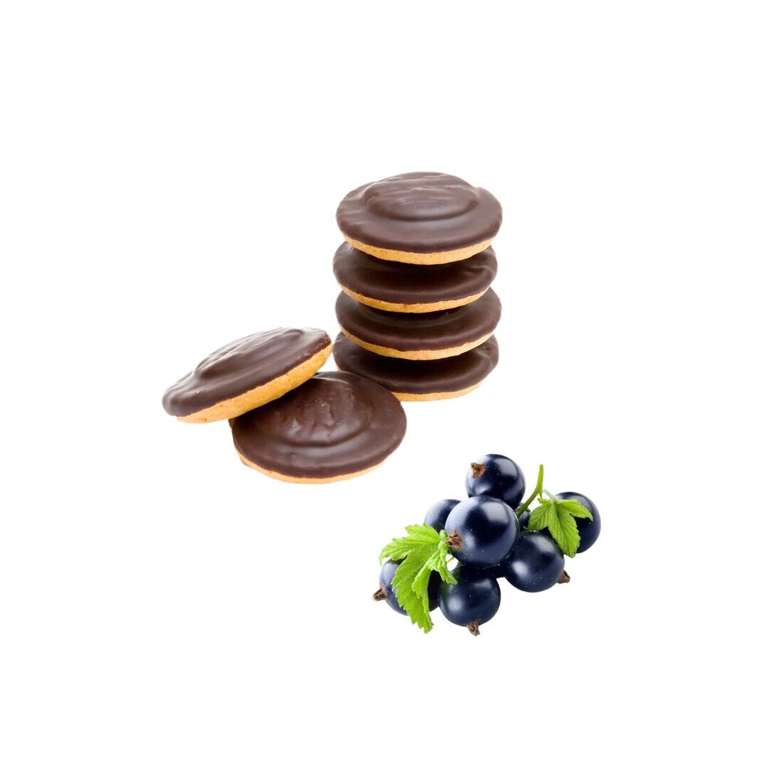 Печенье бисквитное "КиКо" в глазури со вкусом "ЧЕРНАЯ СМОРОДИНА" /1200 г, изображение 2